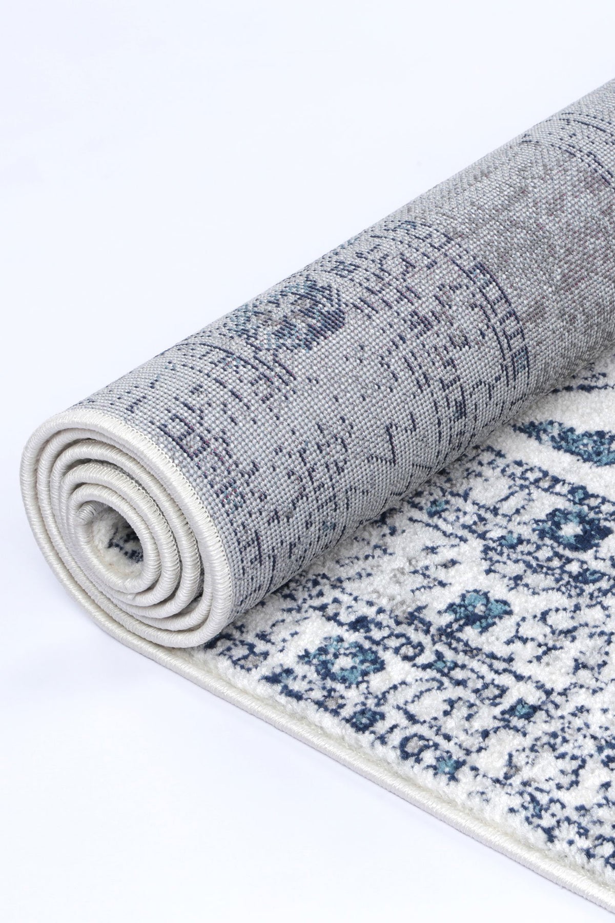Alpine Navy Cream Ancient Rug
