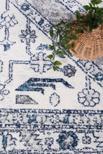 Alpine Navy Cream Ancient Rug