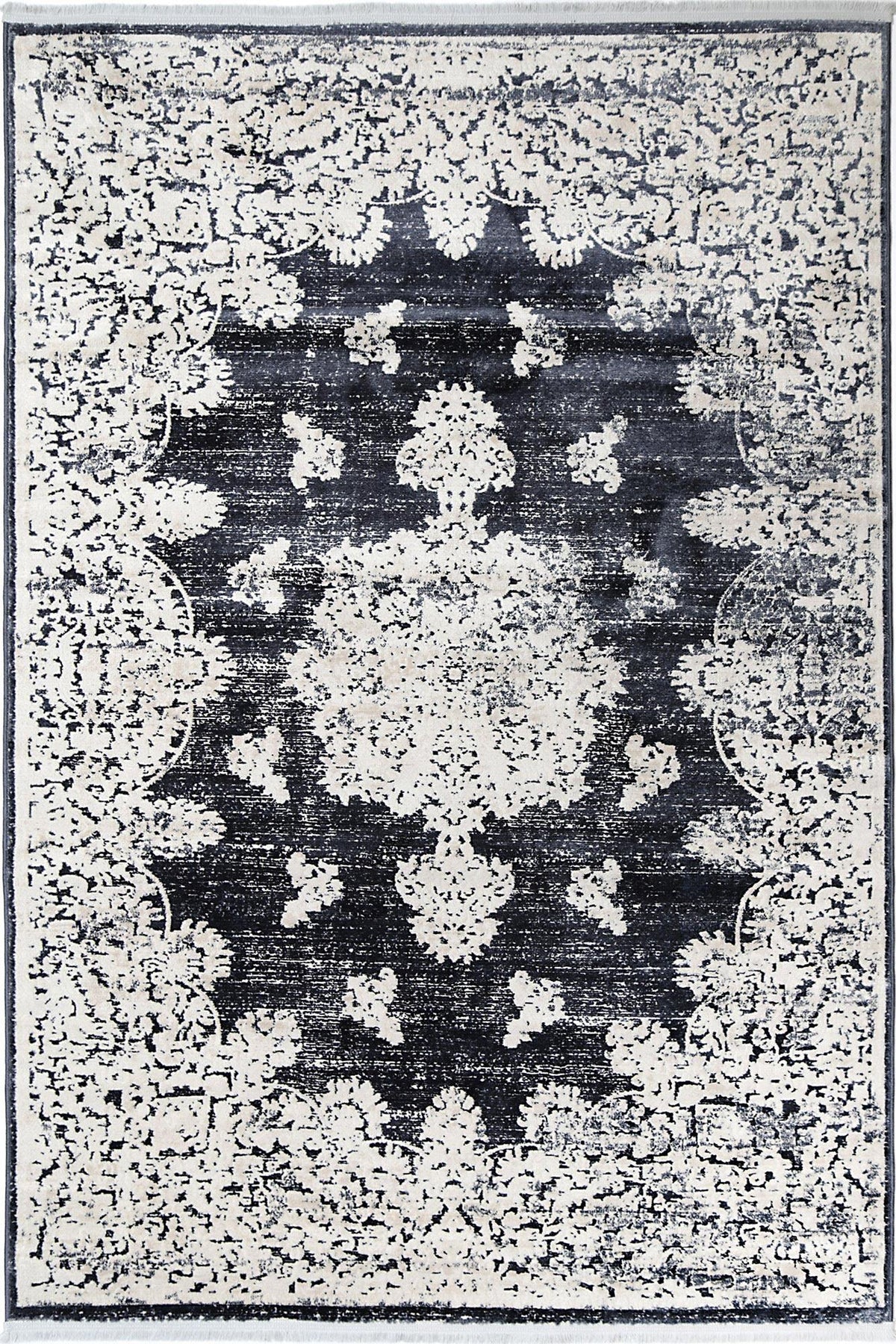 Dante Medallion Navy Rug - The Rugs