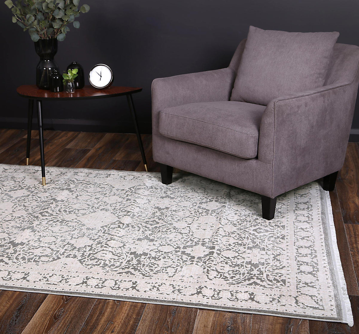 Dante Manne Grey Rug - The Rugs