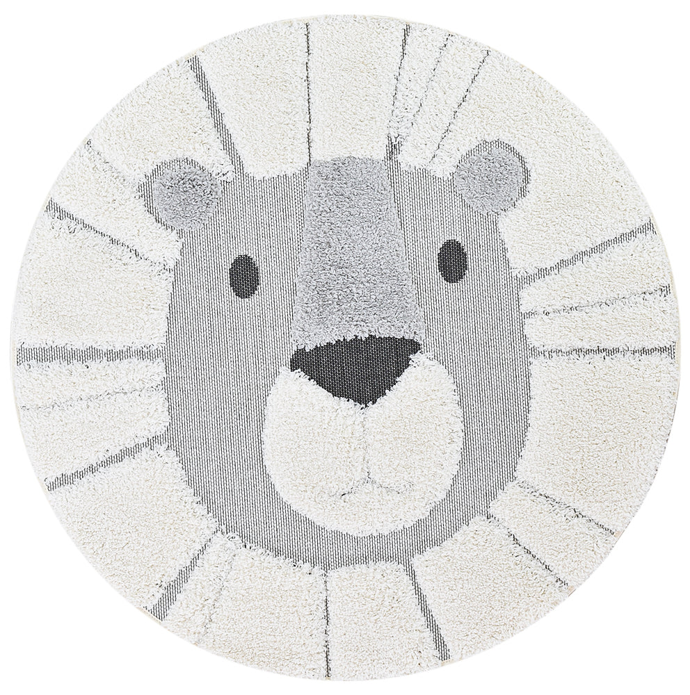Kingdom Silver Grey Kids Plush Lion Rug, [cheapest rugs online], [au rugs], [rugs australia]