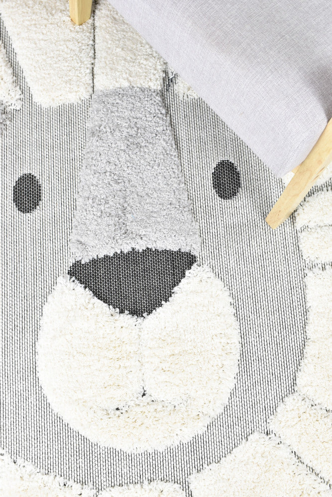 Kingdom Silver Grey Kids Plush Lion Rug, [cheapest rugs online], [au rugs], [rugs australia]