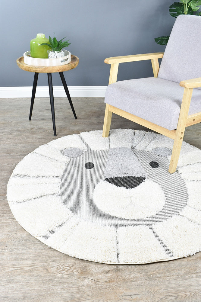 Kingdom Silver Grey Kids Plush Lion Rug, [cheapest rugs online], [au rugs], [rugs australia]