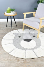 Kingdom Silver Grey Kids Plush Lion Rug, [cheapest rugs online], [au rugs], [rugs australia]