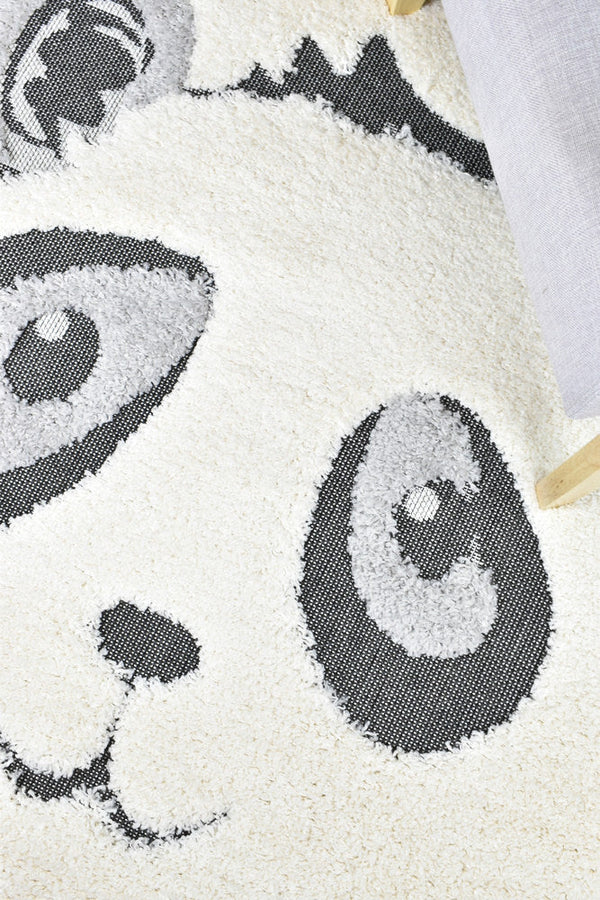 Kingdom Cream Ivory Kids Plush Panda Rug, [cheapest rugs online], [au rugs], [rugs australia]