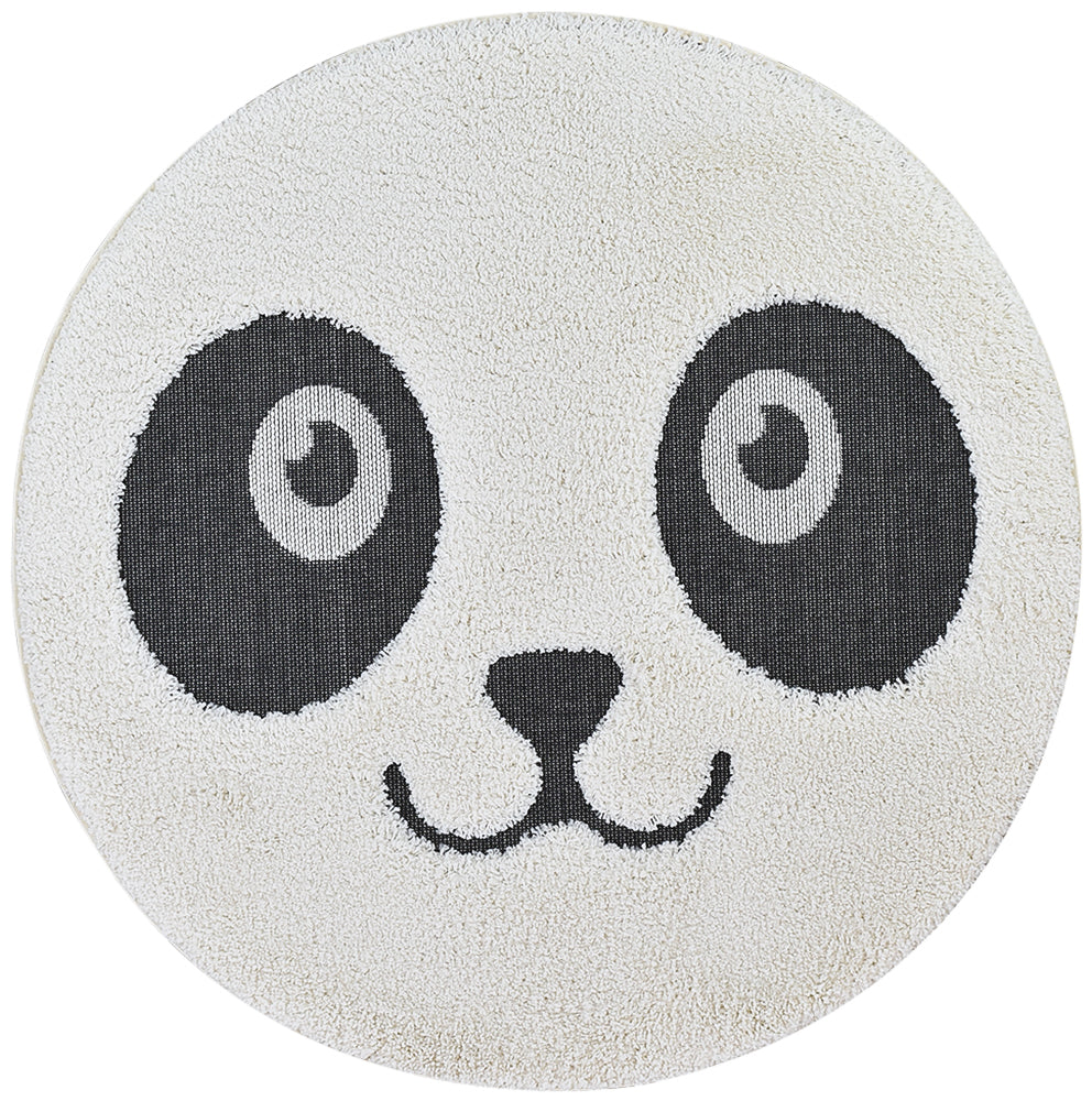 Kingdom Cream Ivory Black Kids Plush Panda Rug, [cheapest rugs online], [au rugs], [rugs australia]