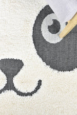 Kingdom Cream Ivory Black Kids Plush Panda Rug, [cheapest rugs online], [au rugs], [rugs australia]