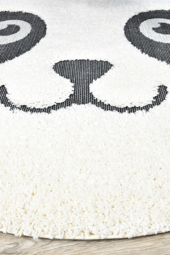 Kingdom Cream Ivory Black Kids Plush Panda Rug, [cheapest rugs online], [au rugs], [rugs australia]