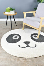 Kingdom Cream Ivory Black Kids Plush Panda Rug, [cheapest rugs online], [au rugs], [rugs australia]