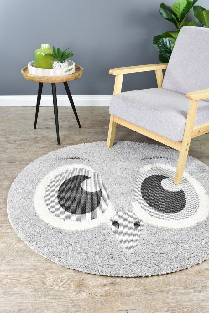 Kingdom Grey Silver Kids Plush Bird Rug, [cheapest rugs online], [au rugs], [rugs australia]