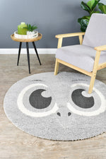 Kingdom Grey Silver Kids Plush Bird Rug, [cheapest rugs online], [au rugs], [rugs australia]