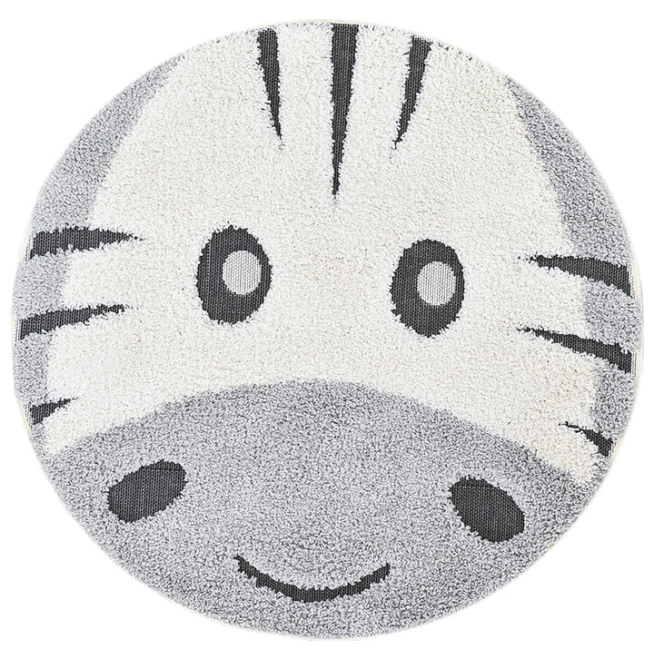 Kingdom Grey Silver Kids Plush Zebra Rug, [cheapest rugs online], [au rugs], [rugs australia]