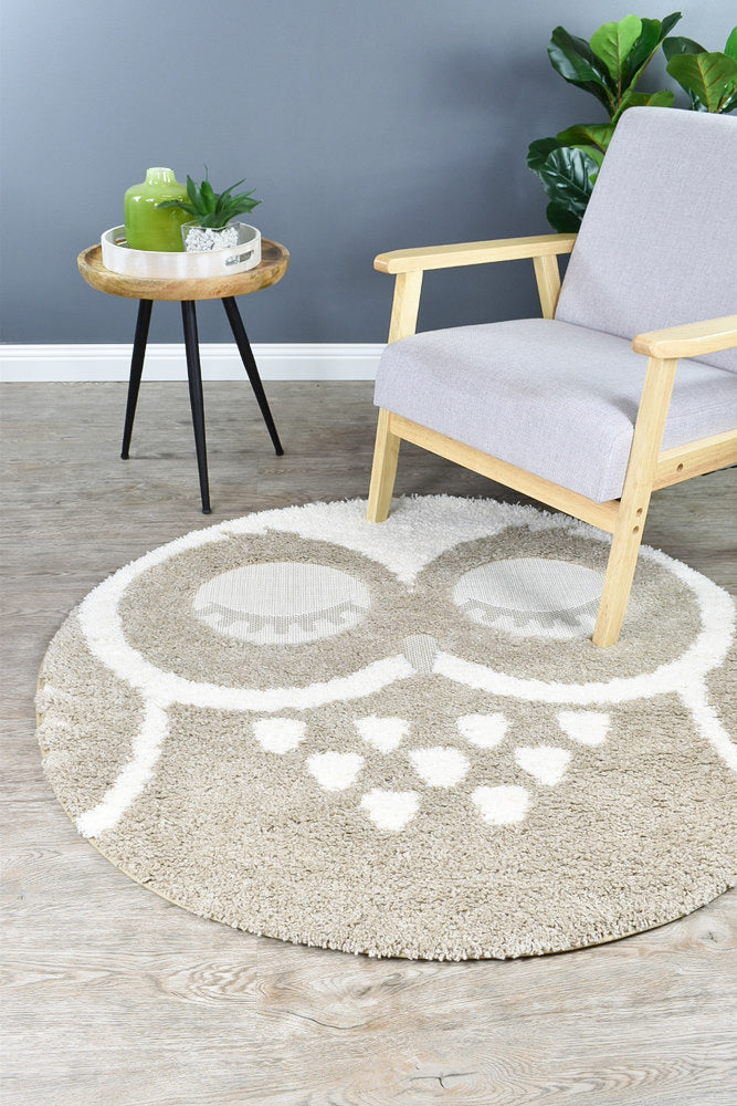 Kingdom Beige Kids Plush Owl Rug, [cheapest rugs online], [au rugs], [rugs australia]