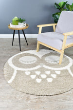 Kingdom Beige Kids Plush Owl Rug, [cheapest rugs online], [au rugs], [rugs australia]