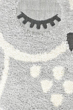 Kingdom Grey SIlver Kids Plush Owl Rug, [cheapest rugs online], [au rugs], [rugs australia]