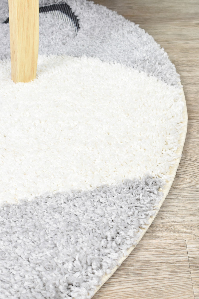 Kingdom Grey SIlver Kids Plush Fox Rug, [cheapest rugs online], [au rugs], [rugs australia]