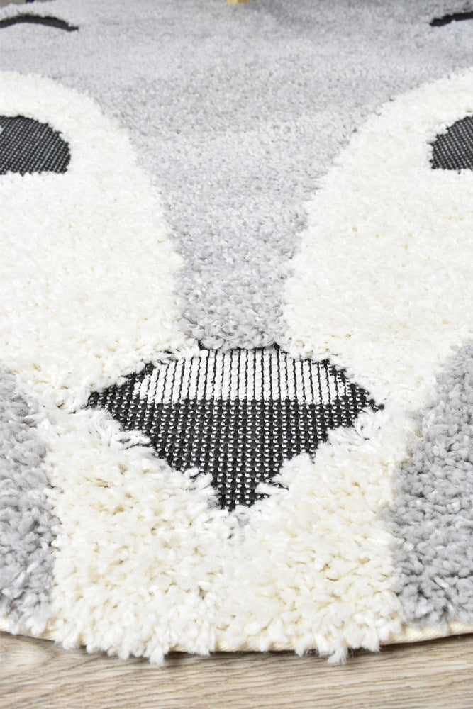 Kingdom Grey SIlver Kids Plush Fox Rug, [cheapest rugs online], [au rugs], [rugs australia]