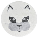 Kingdom Cream Ivory Kids Plush Cat Rug, [cheapest rugs online], [au rugs], [rugs australia]