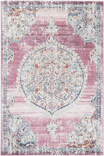 Clara Hollow Medalion Transitional Blush Rug - The Rugs