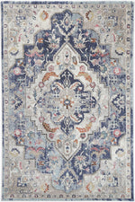 Clara Alexander Transitional Navy Multi Rug - The Rugs
