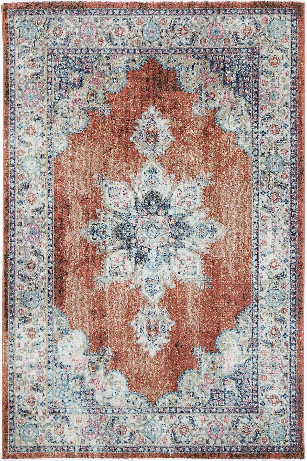 Clara Brentwood Transitional Rust Rug - The Rugs