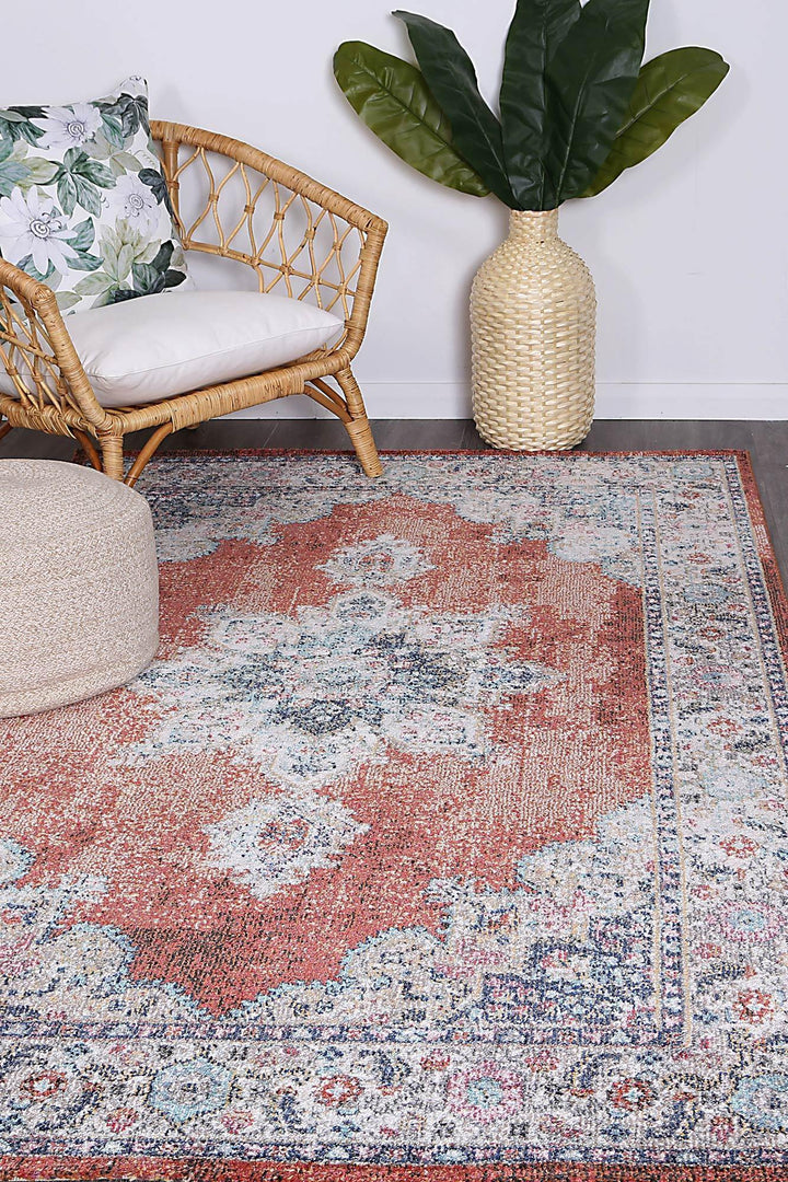 Clara Brentwood Transitional Rust Rug - The Rugs