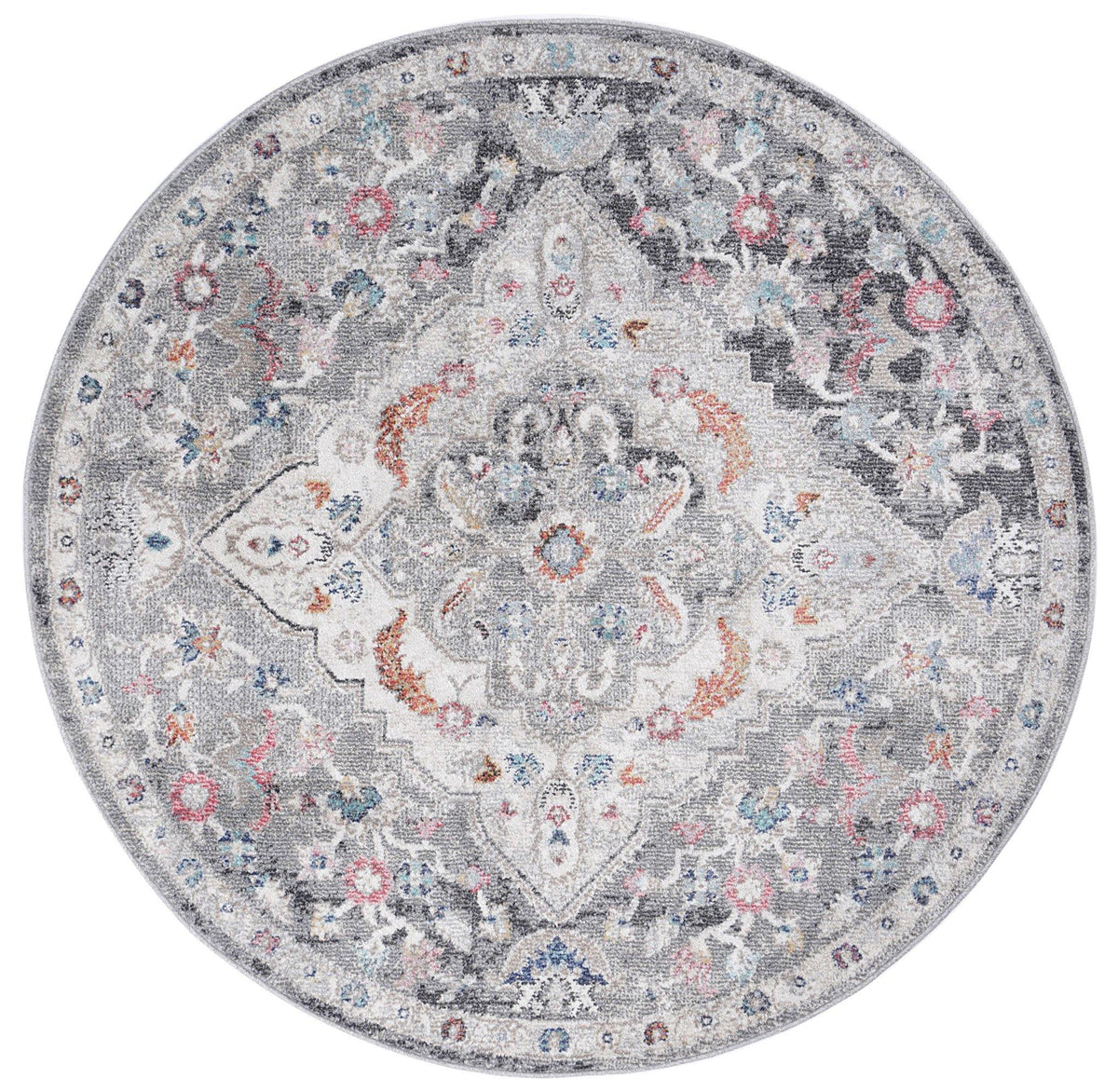 Clara Alexander Transitional Grey Round Rug - The Rugs