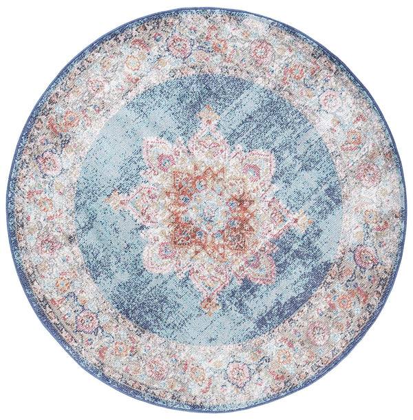 Clara Brentwood Transitional Navy Round Rug - The Rugs