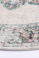 Clara Brentwood Transitional Cream Round Rug - The Rugs