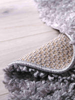 Danso Shaggy Silver Grey Round Rug - The Rugs