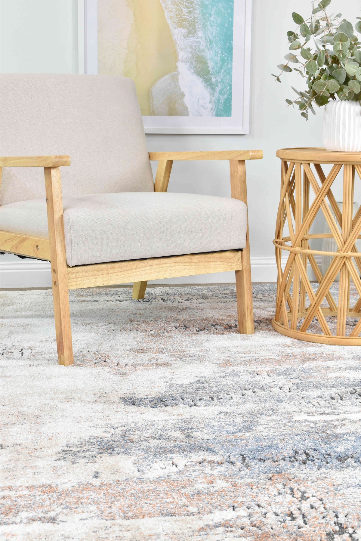 Urban Chic Orange Rust Blue Tapestry Rug, [cheapest rugs online], [au rugs], [rugs australia]