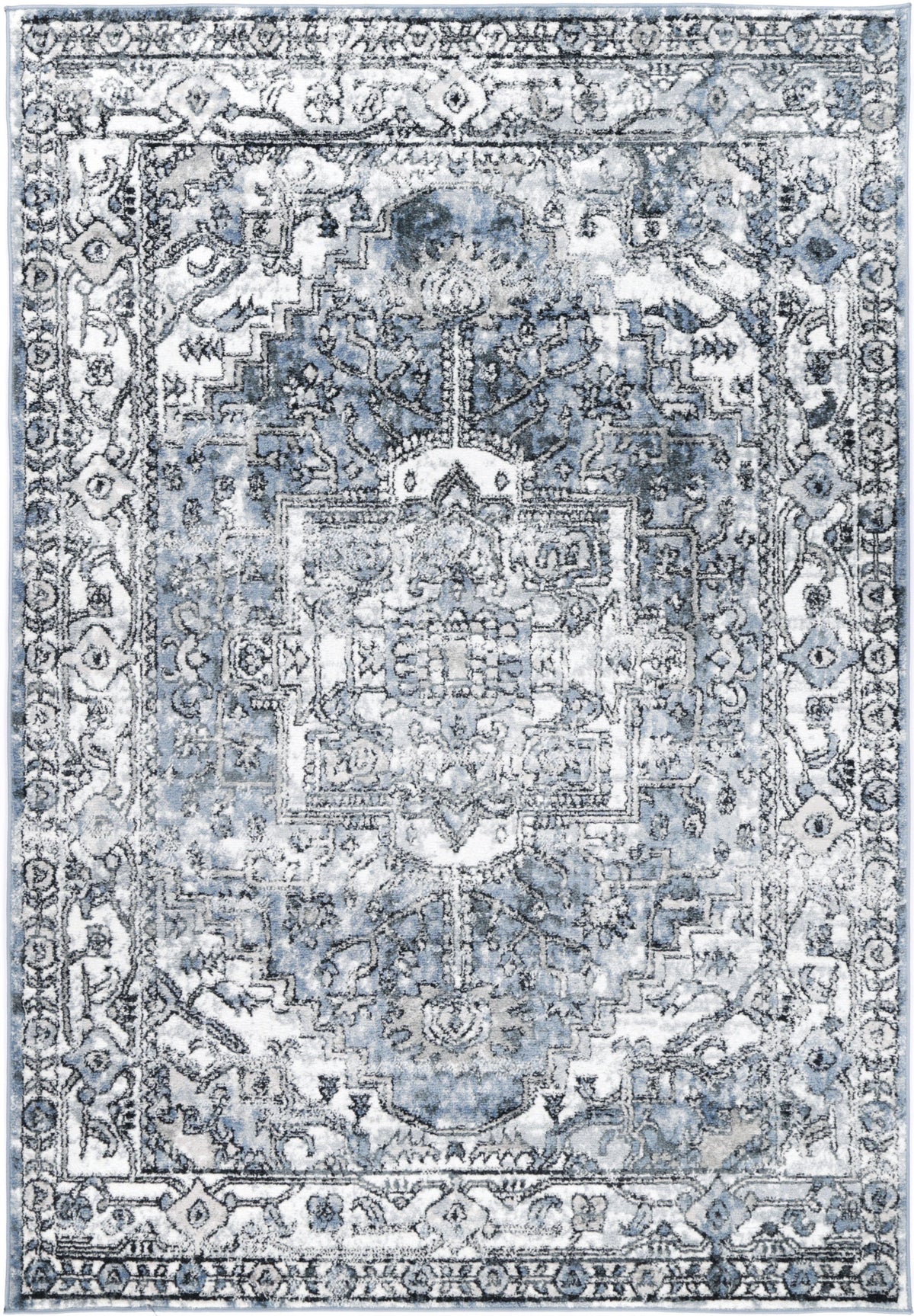 Shop Abbot Blue Traditional Rug | The Rugs