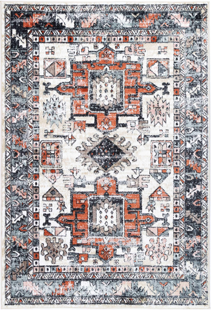Shop Abbot Traditional Black Cream Rug | The Rugs