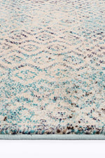 Ziva Multi Blue Geometric Rug - The Rugs