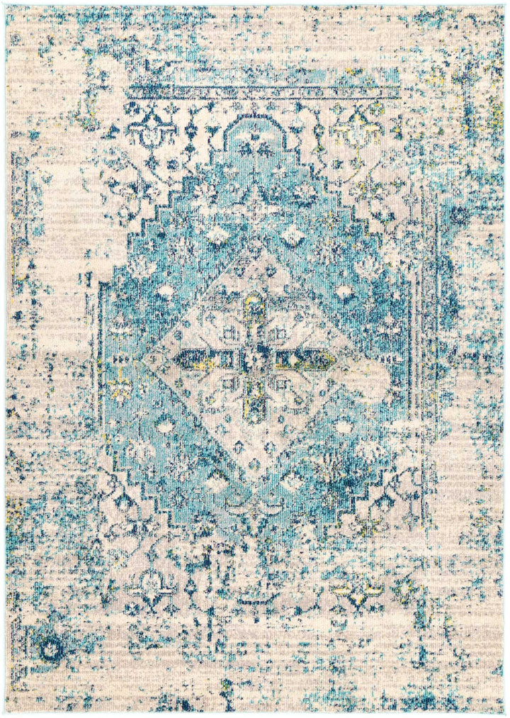 Ziva Blue Transitional Rug - The Rugs