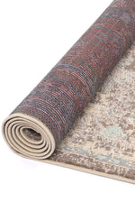 Ziva Beige Sky Blue Floral Rug - The Rugs