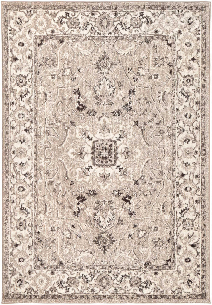 Ziva Beige White Traditional Rug - The Rugs