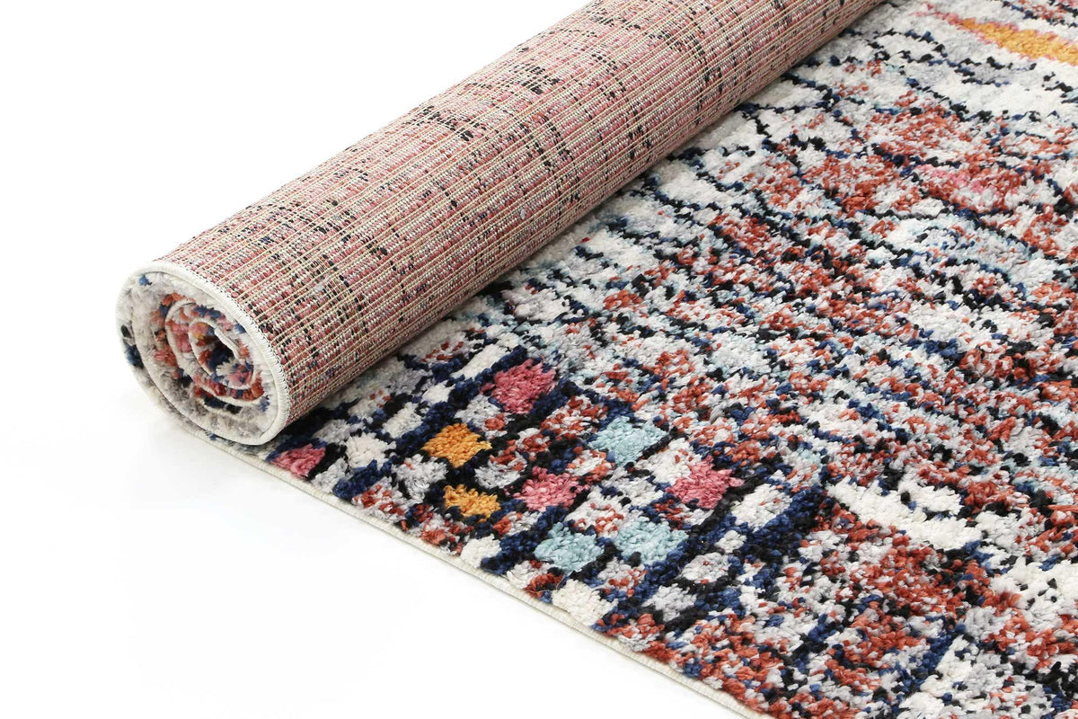 Pandora Boho Moroccan Fes Silver Pink Rug - The Rugs