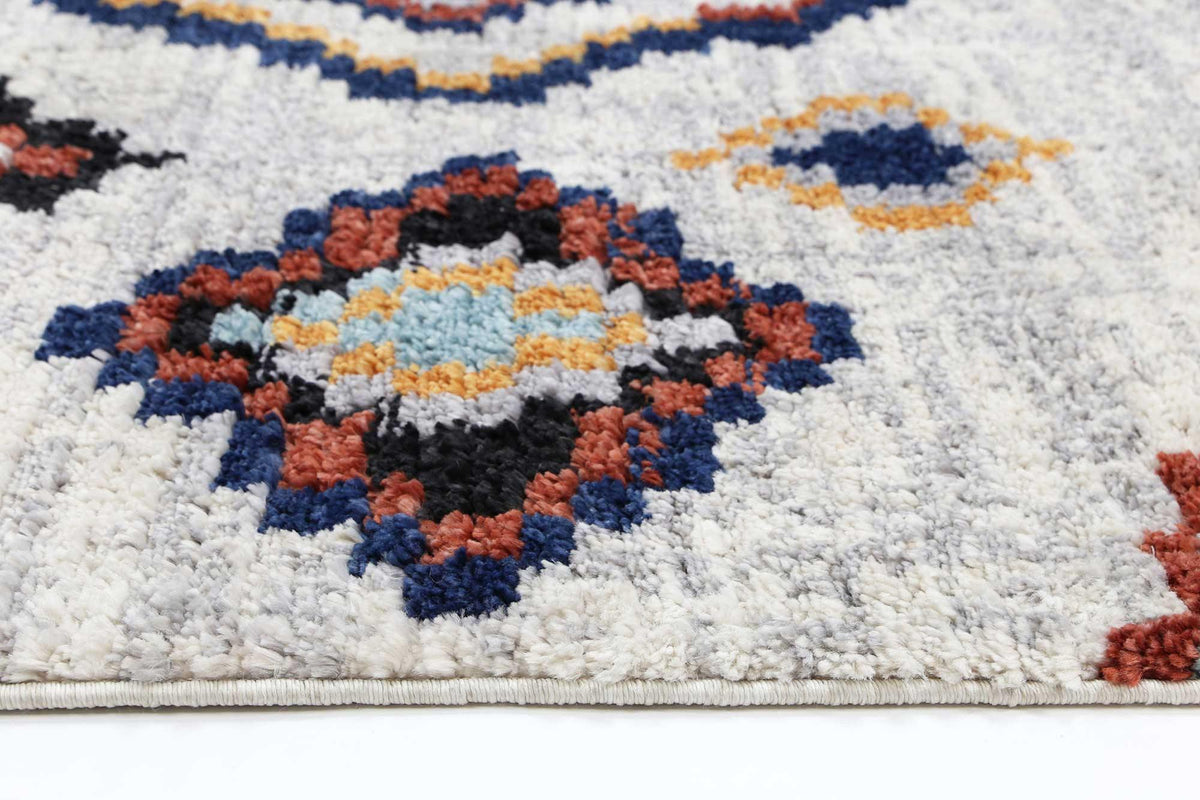 Pandora Boho Moroccan Agadir White Rug - The Rugs