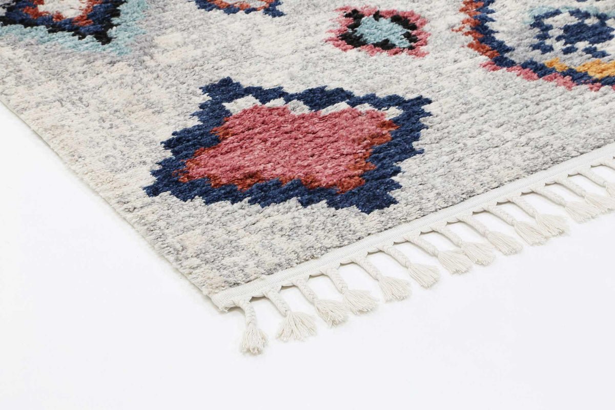 Pandora Boho Moroccan Agadir White Rug - The Rugs
