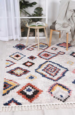 Pandora Boho Moroccan Agadir White Rug - The Rugs