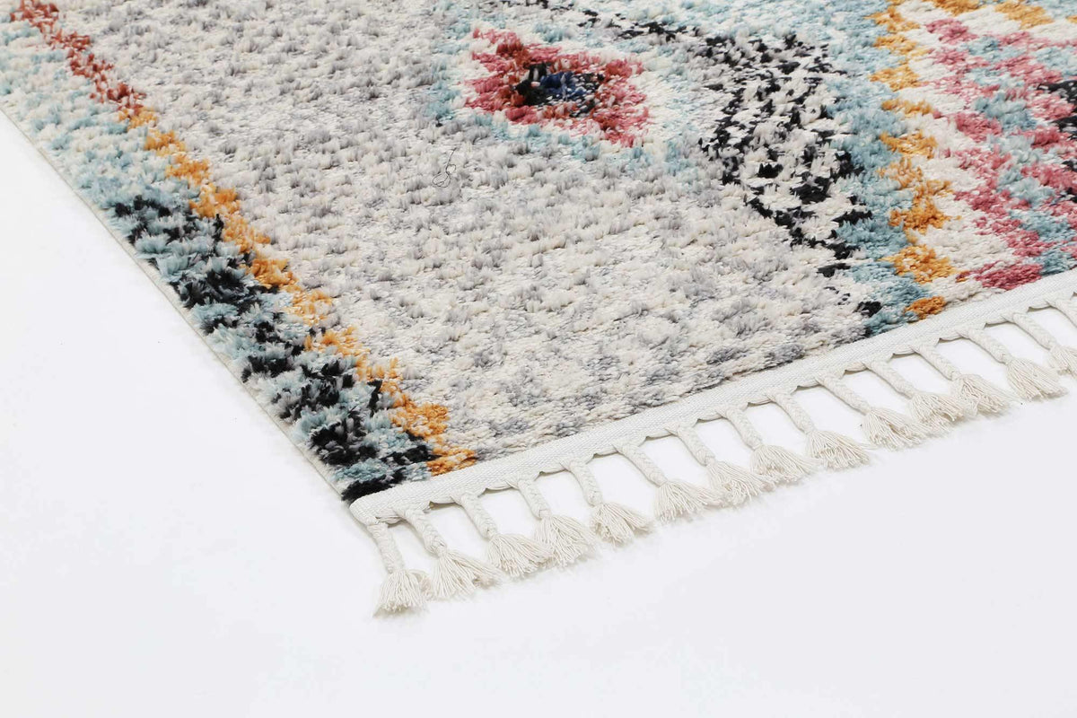 Pandora Boho Moroccan Marrakesh White Rug - The Rugs