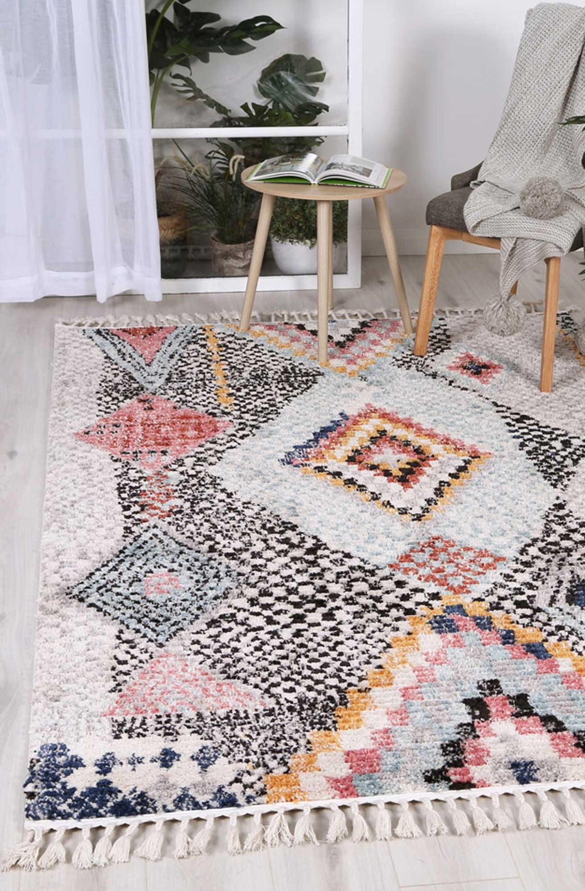 Pandora Boho Moroccan Marrakesh White Rug - The Rugs