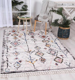 Pandora Boho Moroccan Taza White Rug - The Rugs
