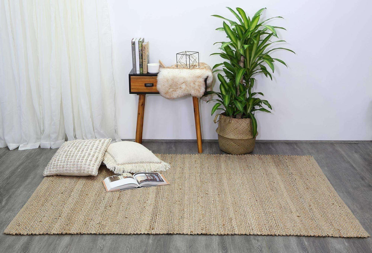 Calypso Natural Basket Weave Black Jute Rug, [cheapest rugs online], [au rugs], [rugs australia]