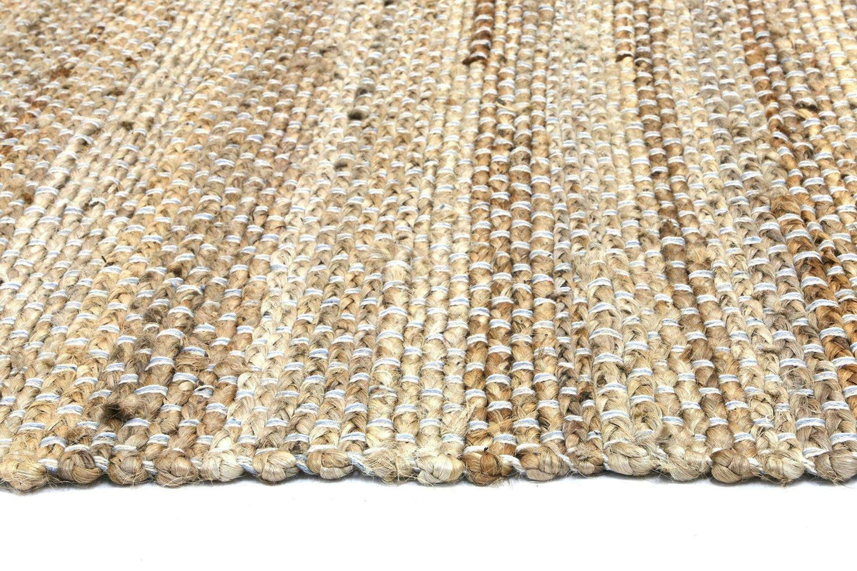 Calypso Natural Basket Weave Blue Jute Rug, [cheapest rugs online], [au rugs], [rugs australia]
