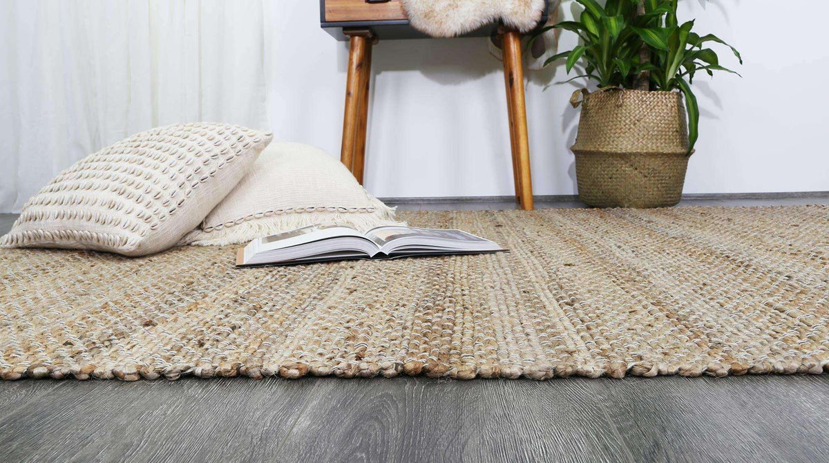 Calypso Natural Basket Weave Grey Jute Rug, [cheapest rugs online], [au rugs], [rugs australia]