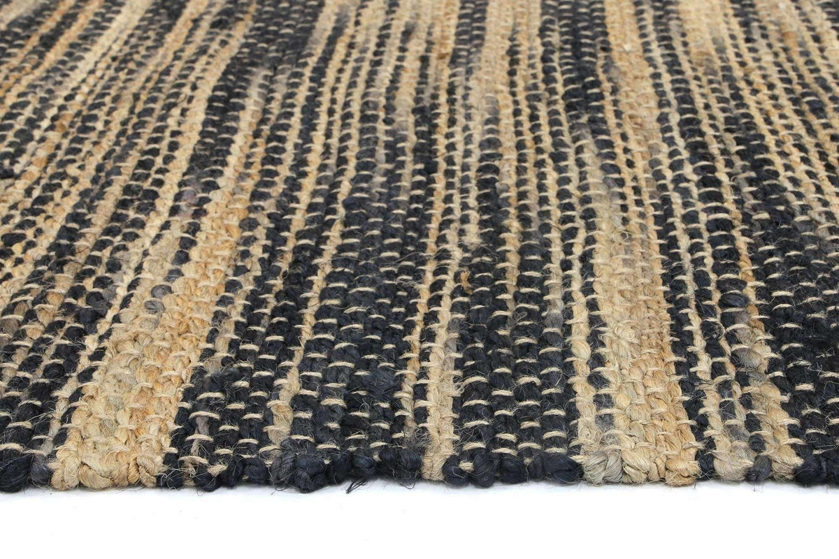 Calypso Stipe Natural Jute Rug Grey, [cheapest rugs online], [au rugs], [rugs australia]