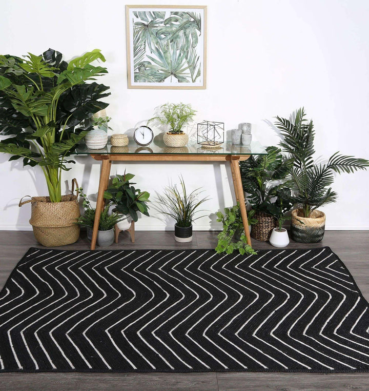 Cameron Natural Chevron Black Rug, [cheapest rugs online], [au rugs], [rugs australia]