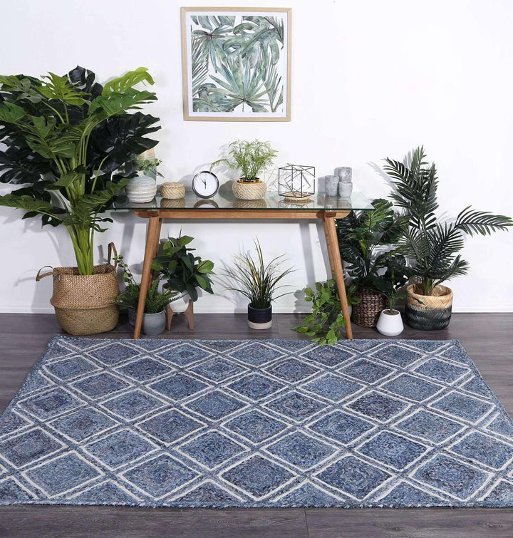 Cameron Natural Parquetry Denim Rug, [cheapest rugs online], [au rugs], [rugs australia]
